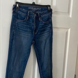 American Eagle Outfitters Women's Dark Blue Skinny Jeans